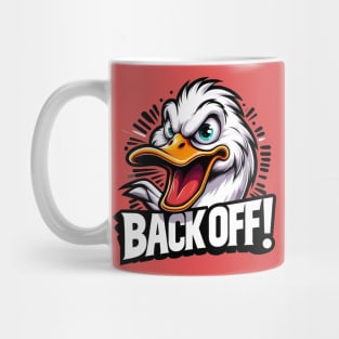 Angry White Duck 'BACK OFF!' Mug